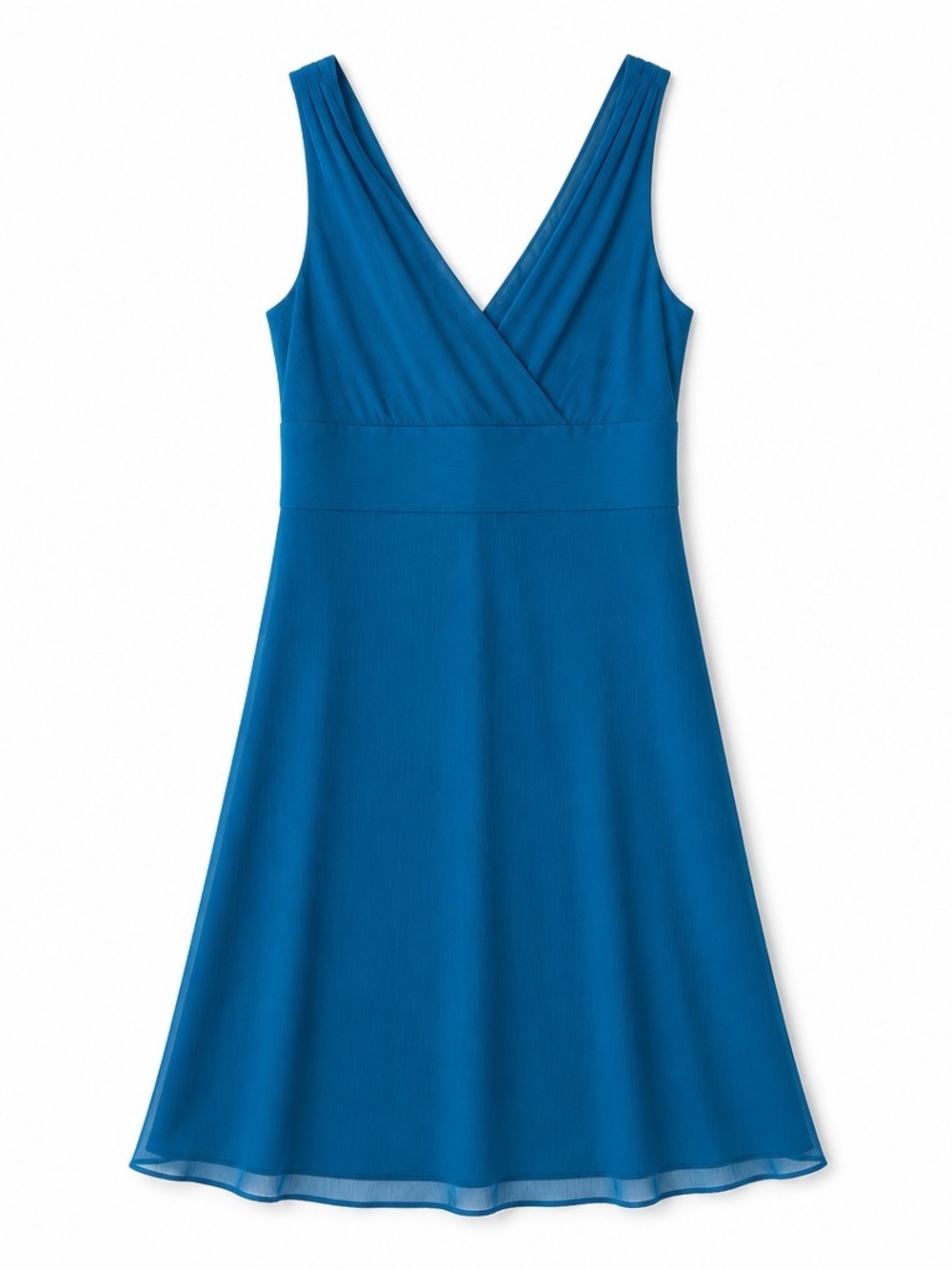 J Crew Sophia Transformative Teal Blue V-Neck Sleeveless A-Line 💯 Silk Dress